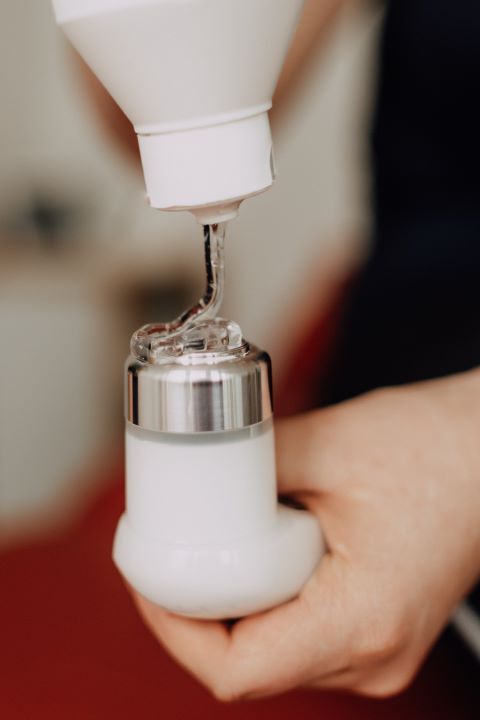 Flasche mit Ultraschallgel